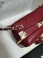 Chanel Camera Bag Burgundy 11.5×16×6cm - 5