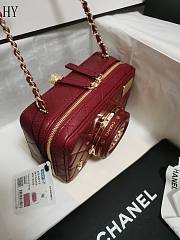 Chanel Camera Bag Burgundy 11.5×16×6cm - 2