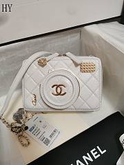 Chanel Camera Bag White 11.5×16×6cm - 1