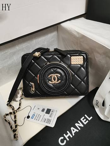 Chanel Camera Bag Black 11.5×16×6cm