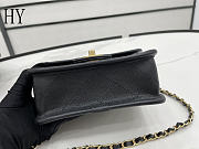 Chanel 22K Top Handle Messenger Bag Caviar Black 17*20.5*6cm - 4