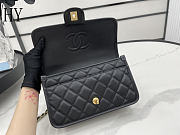 Chanel Caviar Quilted School Memory Top Handle Falp Bag Black 25×21.5×7cm - 4