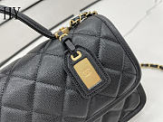 Chanel Caviar Quilted School Memory Top Handle Falp Bag Black 25×21.5×7cm - 2