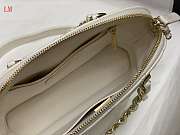 Chanel Small Tote Clutch with Chain Bag White 20*15*6cm - 5