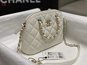 Chanel Small Tote Clutch with Chain Bag White 20*15*6cm - 3