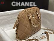 Chanel Small Tote Clutch with Chain Bag Beige 20*15*6cm - 5