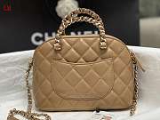 Chanel Small Tote Clutch with Chain Bag Beige 20*15*6cm - 3