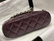 Chanel Small Tote Clutch with Chain Bag Burgundy 20*15*6cm - 2