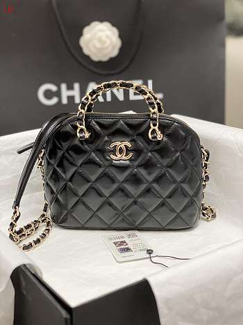 Chanel Small Tote Clutch with Chain Bag Black 20*15*6cm