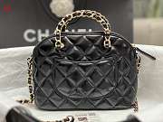 Chanel Small Tote Clutch with Chain Bag Black 20*15*6cm - 5