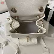 Chanel 23K Triple Pocket Backpack White 19.5*18*10cm - 5