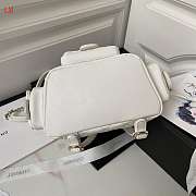 Chanel 23K Triple Pocket Backpack White 19.5*18*10cm - 4