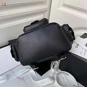 Chanel 23K Triple Pocket Backpack Black 19.5*18*10cm - 4