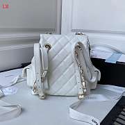 Chanel 23K Triple Pocket Backpack White 21.5x19.5x12cm - 4