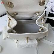 Chanel 23K Triple Pocket Backpack White 21.5x19.5x12cm - 3