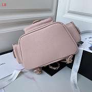 Chanel 23K Triple Pocket Backpack Pink 21.5x19.5x12cm - 4