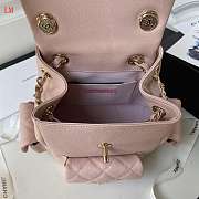 Chanel 23K Triple Pocket Backpack Pink 21.5x19.5x12cm - 3