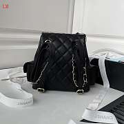 Chanel 23K Triple Pocket Backpack Black 21.5x19.5x12cm - 4