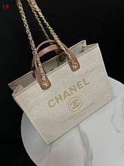 Chanel Deauville Tote Bag Beige 38×30×18cm - 4