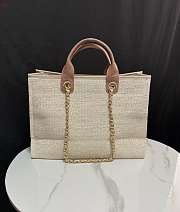 Chanel Deauville Tote Bag Beige 38×30×18cm - 3