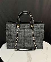 Chanel Deauville Tote Bag Dark Grey 38×30×18cm - 4