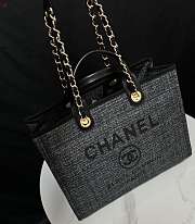 Chanel Deauville Tote Bag Dark Grey 38×30×18cm - 3