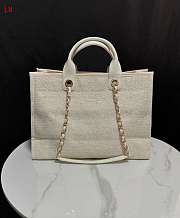 Chanel Deauville Tote Bag Light Beige 38×30×18cm - 4