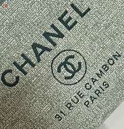 Chanel Deauville Tote Bag Green Khaki 38×30×18cm - 3