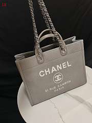 Chanel Deauville Tote Bag Dark Beige 38×30×18cm - 5