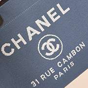 Chanel Deauville Tote Bag Black Blue 38×30×18cm - 3