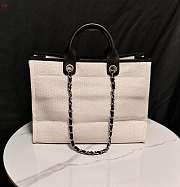 Chanel Deauville Tote Bag Black Beige 38×30×18cm - 2