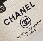 Chanel Deauville Tote Bag Black Beige 38×30×18cm - 3