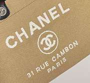 Chanel Deauville Tote Bag Black Tan 38×30×18cm - 2