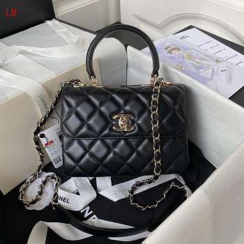 Chanel Trendy CC Black with Gold Hardware 20cm