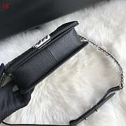 Chanel Boy Old Medium Caviar Black Silver 25cm - 5