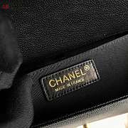 Chanel Boy Old Medium Caviar Black Gold 25cm - 3