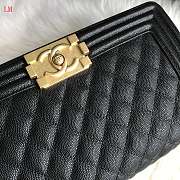 Chanel Boy Old Medium Caviar Black Gold 25cm - 2