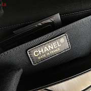 Chanel Boy Old Medium Lambskin Black Gold 25cm - 4