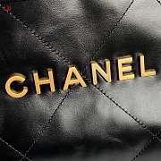 Chanel Hobo 22 Bag Black Lambskin Gold Hardware 39cm - 3