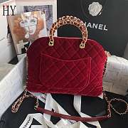 Chanel 24B Quilted Shell Bag Red 20.5x28.5x7cm - 3