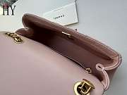 Chanel Camellia Pink Calfskin Flap Bag 20cm - 5