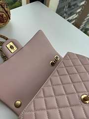 Chanel Camellia Pink Calfskin Flap Bag 23cm - 5