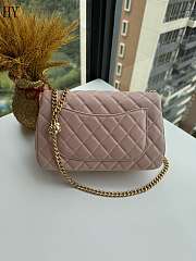 Chanel Camellia Pink Calfskin Flap Bag 23cm - 3