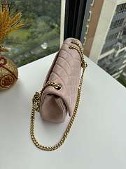 Chanel Camellia Pink Calfskin Flap Bag 23cm - 2