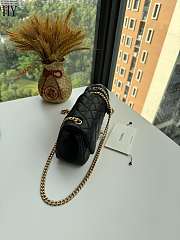 Chanel Camellia Black Calfskin Flap Bag 20cm - 4