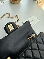 Chanel Camellia Black Calfskin Flap Bag 23cm - 3