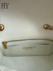 Chanel Camellia White Calfskin Flap Bag 23cm - 5