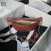 Chanel 24A AS4113 Double C Waist Bag Burgundy 27cm - 5