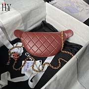 Chanel 24A AS4113 Double C Waist Bag Burgundy 27cm - 4