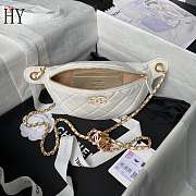 Chanel 24A AS4113 Double C Waist Bag White 27cm - 5